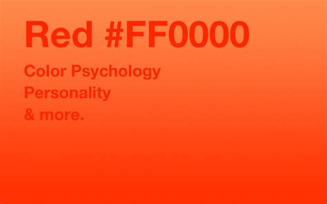 Red Color Psychology - Red Meaning & Personality