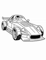 Coloring Pages Printable Race Cars sketch template