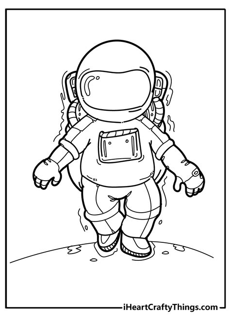 Astronaut Coloring Template