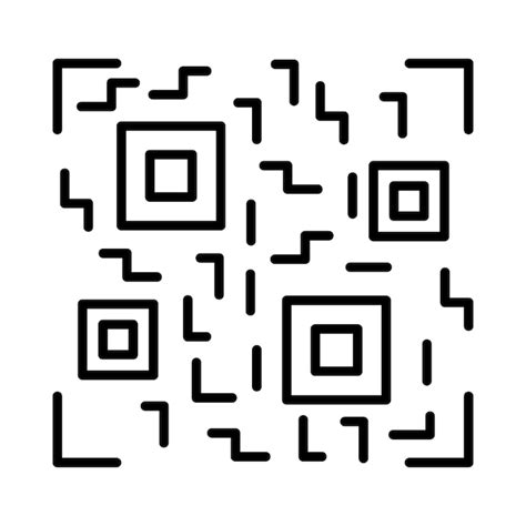 Premium Vector | QR Code Line Illustration