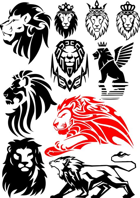 Lion Vector Set Free Vector cdr Download - 3axis.co