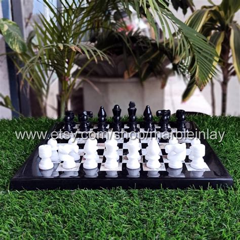 Marble Chess Set With Board | Etsy