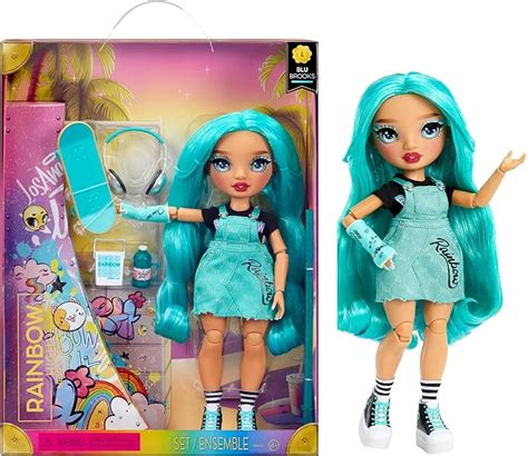 Amazon.com: Rainbow High Blu - Blue Fashion Doll in Fashionable Outfit, Wearing a Cast & 10 ...