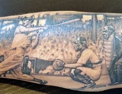 40 Baseball Tattoos For Men - A Grand Slam Of Manly Ideas