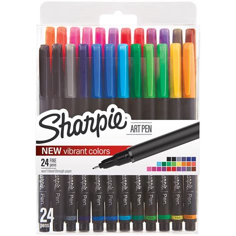 Sharpie Art Pens, Fine Point, Assorted Colors, 24 Count - Walmart.com