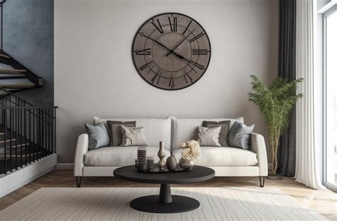 Premium AI Image | A large clock on a wall with roman numerals on it