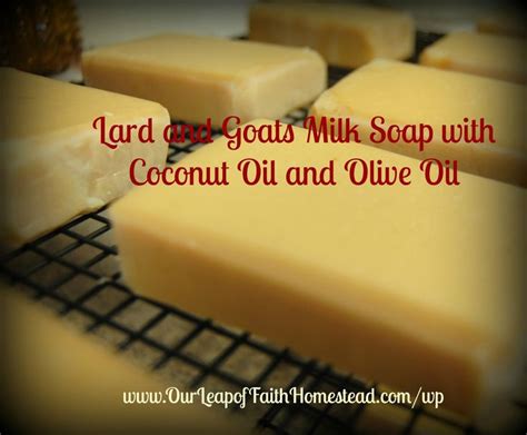 This is an easy, basic, cold process soap recipe with lard, coconut oil, olive oil and goat milk ...