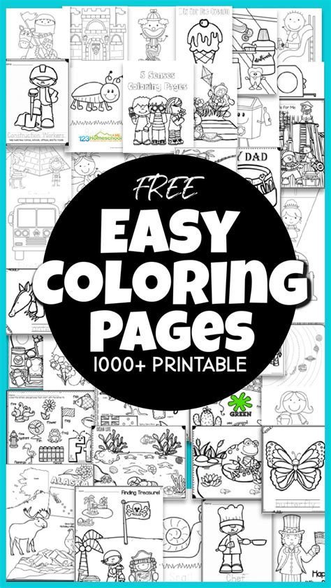 🖍️ FREE Free Printable, EASY Coloring Pages (over 1000 pages!)