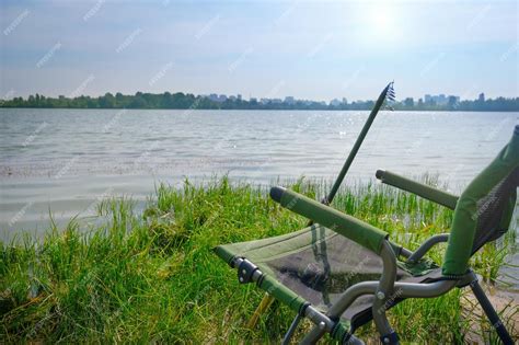 Premium Photo | Fishing on the lake fishing gear on the river