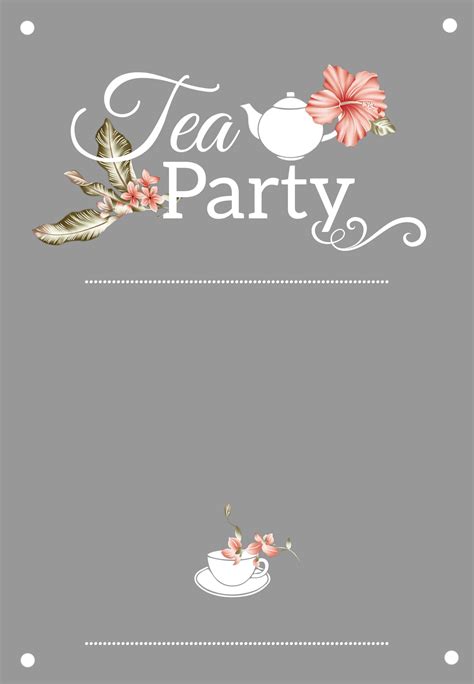 Bridal Shower Tea Party - Bridal Shower Invitation Template (Free) | Greetings Island | Tea ...