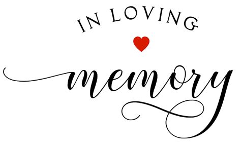 In Loving Memory Clip Art Templates