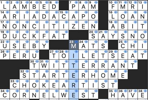 Rex Parker Does the NYT Crossword Puzzle: Oratorio highlight in A-B-A ...