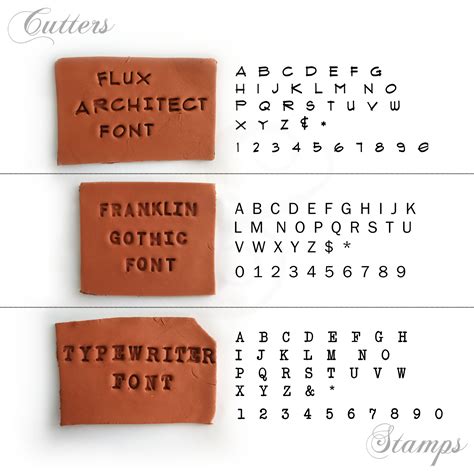 3 Best Font Types Of Clay Alphabet Stamps | Cutters & Stamps