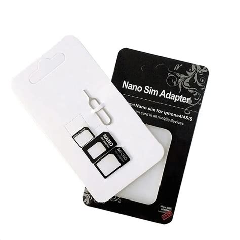 4 In1 Sim Card Adapter For Iphone 5 Nano Sim Adapter Set Sim Card Full ...