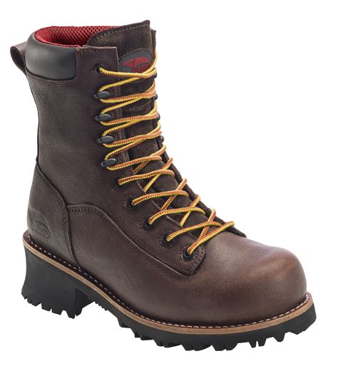 FSI Avenger 7356 Logger Brown Composite Toe EH PR WP 10" Work Boot ...