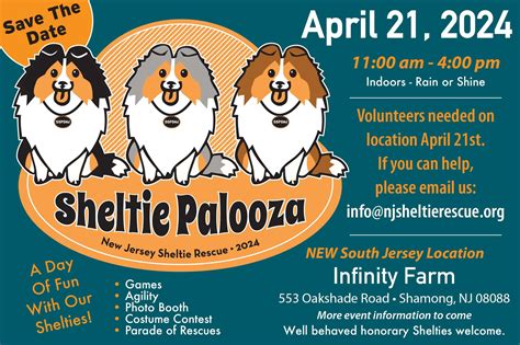 SAVE THE DATE...SPRING SHELTIE PALOOZA...APRIL 21, 2024. Come have fun with your Shelties ...