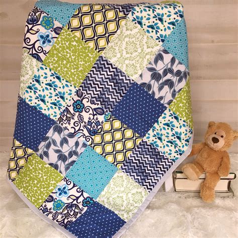 Baby Blankets Personalized for a Boy on a Patchwork Baby | Etsy ...