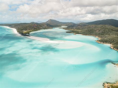 Aerial view of Whitehaven beach, Queensland, Australia - Stock Image - F039/3074 - Science Photo ...