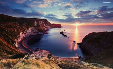 Lulworth Cove HD Wallpaper | Sunset wallpaper, Landscape, Breathtaking ...