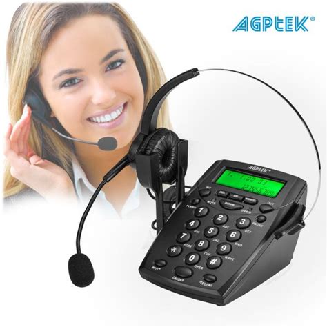 AGPTEK Call Center Dialpad Headset Telephone with Tone Dial Key Pad & REDIAL | AGPTEK