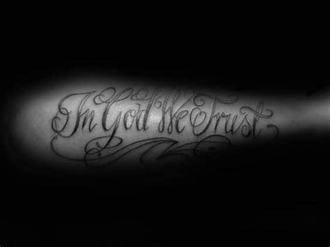 20 In God We Trust Tattoo Designs For Men - Motto Ink Ideas