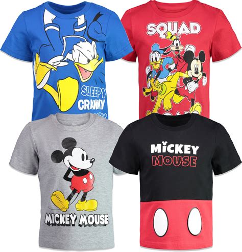 Mickey Mouse - Disney Mickey Mouse Baby Boys 4 Pack T-Shirts Donald ...