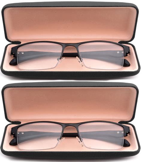 2 Packs Progressive Multifocal Reading Glasses Blue Light Blocking for Men,No Line Trifocal ...