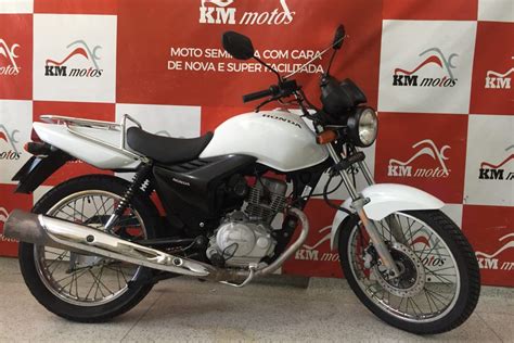 Honda Cg 150 Fan cargo esdi Branca 2013 | KM Motos | Sua Loja de Motos Semi Novas