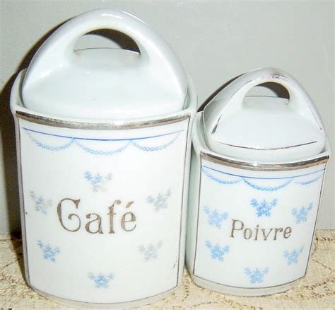 Vintage Art Deco 1930s French Canisters Coffee Pepper Cafe - Etsy