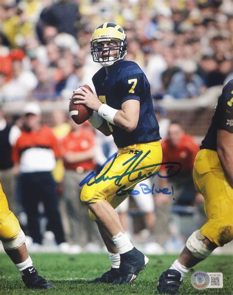 Drew Henson Signed Michigan Wolverines 8x10 Photo Inscribed "Go Blue ...