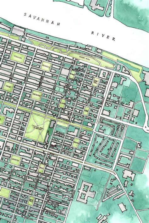 2024 Savannah Historic District Map - Savannah First-Timer's Guide