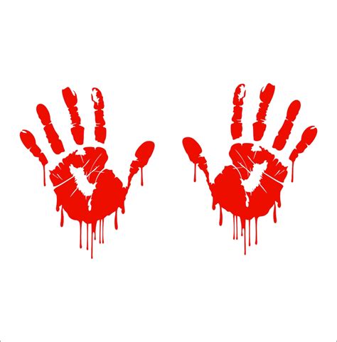 Bloody Hand Prints Svg