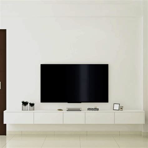 42-Inch White TV Unit Design | Livspace