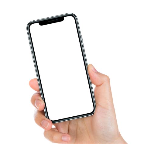 Iphone x in Hand Free Mockup PNG Download