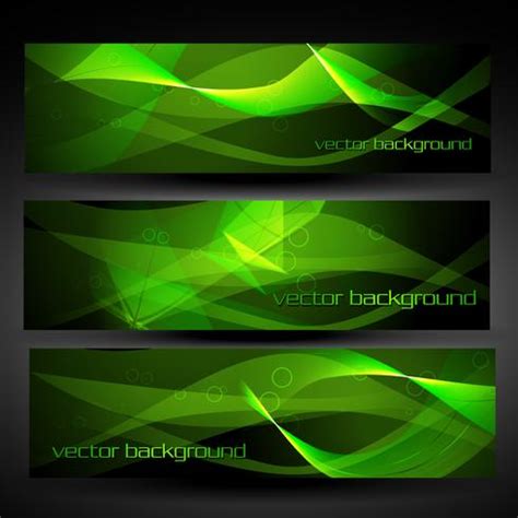 vector green abstract banner set 2 219955 Vector Art at Vecteezy