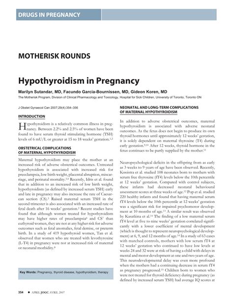 (PDF) Hypothyroidism in pregnancy