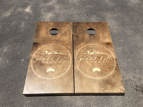 Custom Cornhole Boards Company Logo Stained Cornhole Boards | Etsy