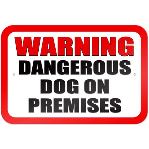 Warning Dangerous Dog on Premises Sign - Walmart.com