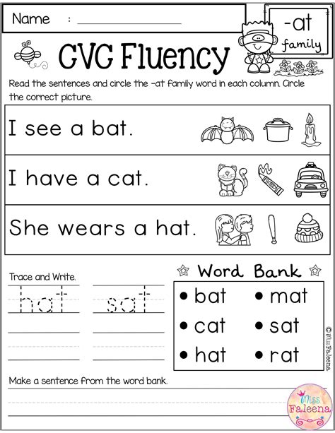 Cvc Worksheets For Grade 1