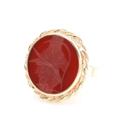 14K Yellow Gold Carnelian Ring | EBTH