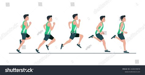 Collection Running Man Illustration Animation Sprite Stock Vector (Royalty Free) 2104159076 ...