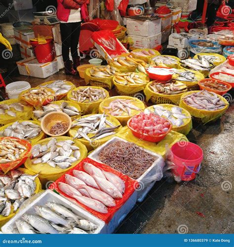 Traditional Chinese Seafood Market Stock Image - Image of china, market: 136680379