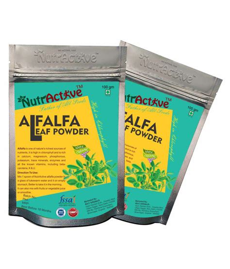 NutrActive Alfalfa Grass Powder 200 gm: Buy NutrActive Alfalfa Grass ...