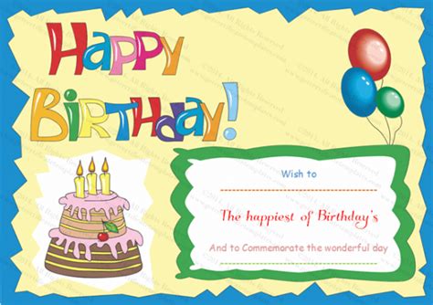 Birthday Gift Certificate (Word) – Doc Formats | Gift certificate ...