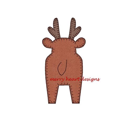 Reindeer Tail Applique' Deer Embroidery Design Blanket - Etsy Australia