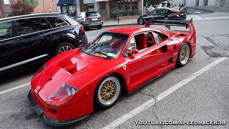 Ferrari F40 race car out for dinner - YouTube