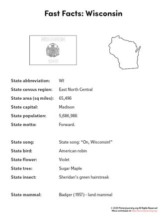 Wisconsin State Facts | PrimaryLearning.Org