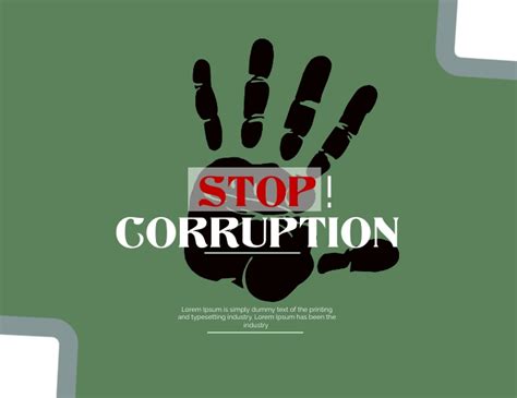 Stop Corruption Poster In English