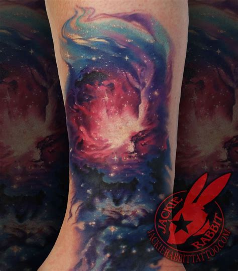 Orion Nebula Outer Space water Color Galaxy Hubble Science Color Realistic 3D Tattoo by Jackie ...