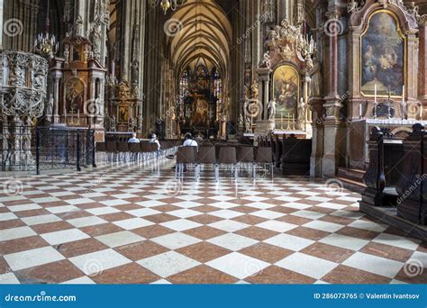 Interior of St. Stephen S Cathedral, a Medieval Catholic Church in the Center of Vienna ...